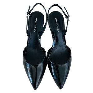 Marc Fisher Black Pumps Ankle Strap Stilettos Womens Size 8.5